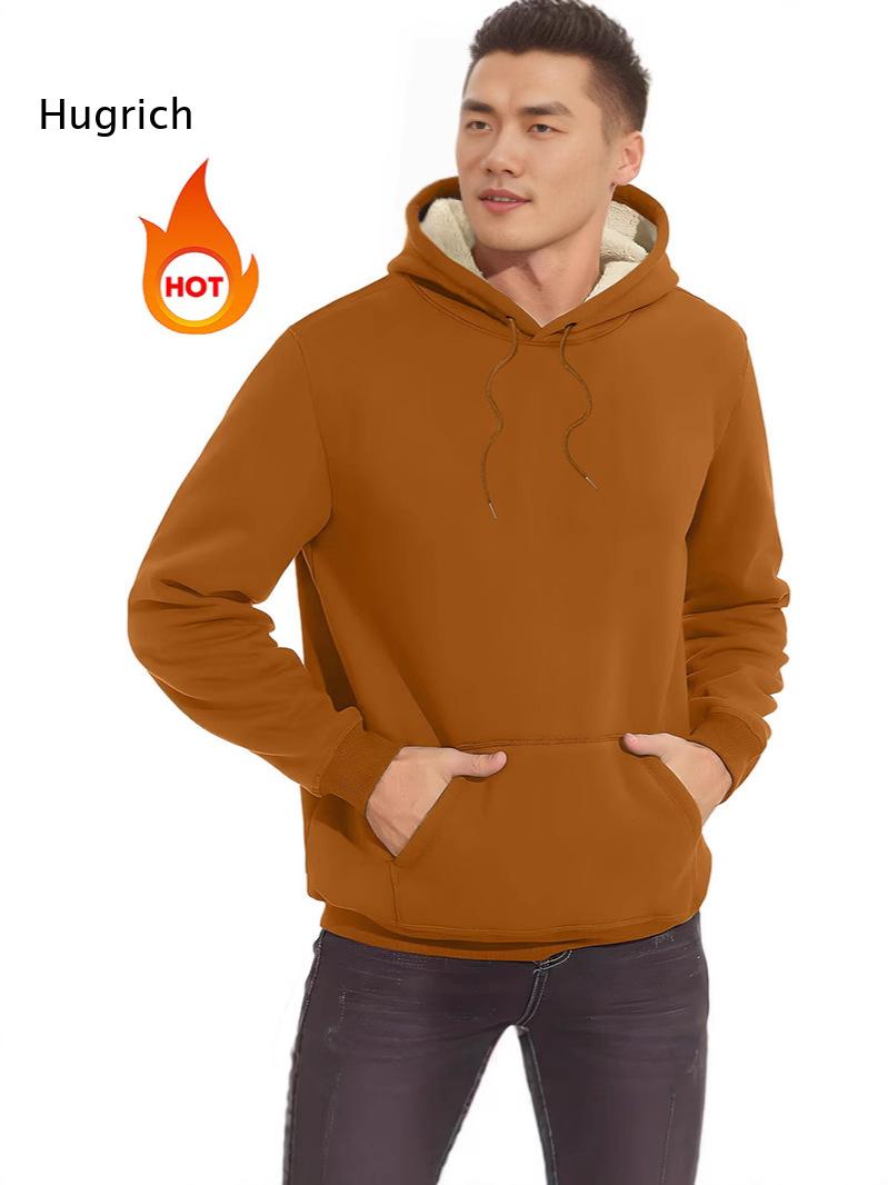 Sherpa Hoodie Fleece - Мужская толстовка с подкладкой из шерпы,
