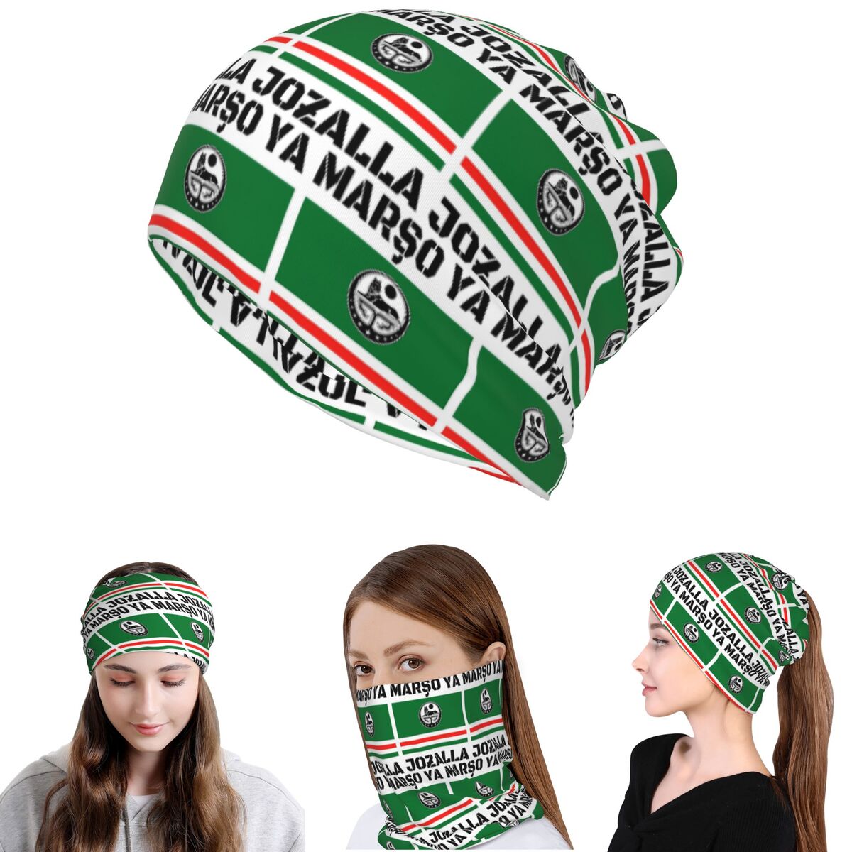 Knit Beanie Hat Warm - Бандана-шарф Marso Ya Jozalla с флагом