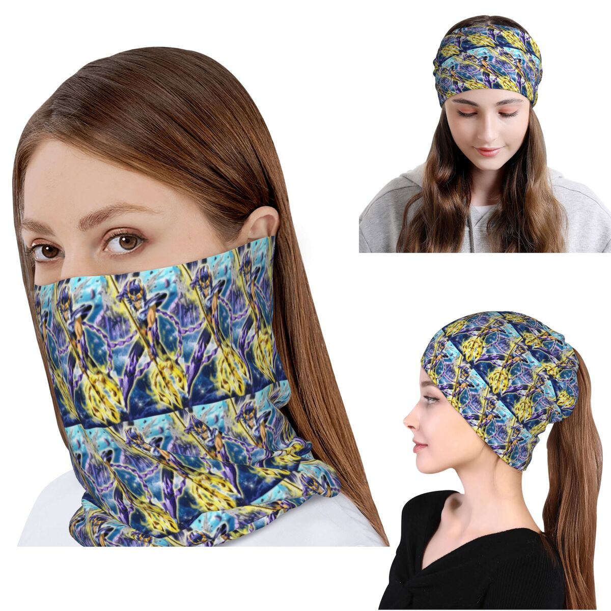 Knit Beanie Hat Warm - Аниме-шарф-бандана «Рыцари Зодиака: Феникс Икки», теплый