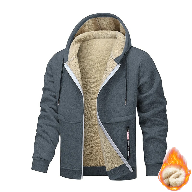 Мужская повседневная флисовая  – обзор и цена Sherpa Hoodie Fleece