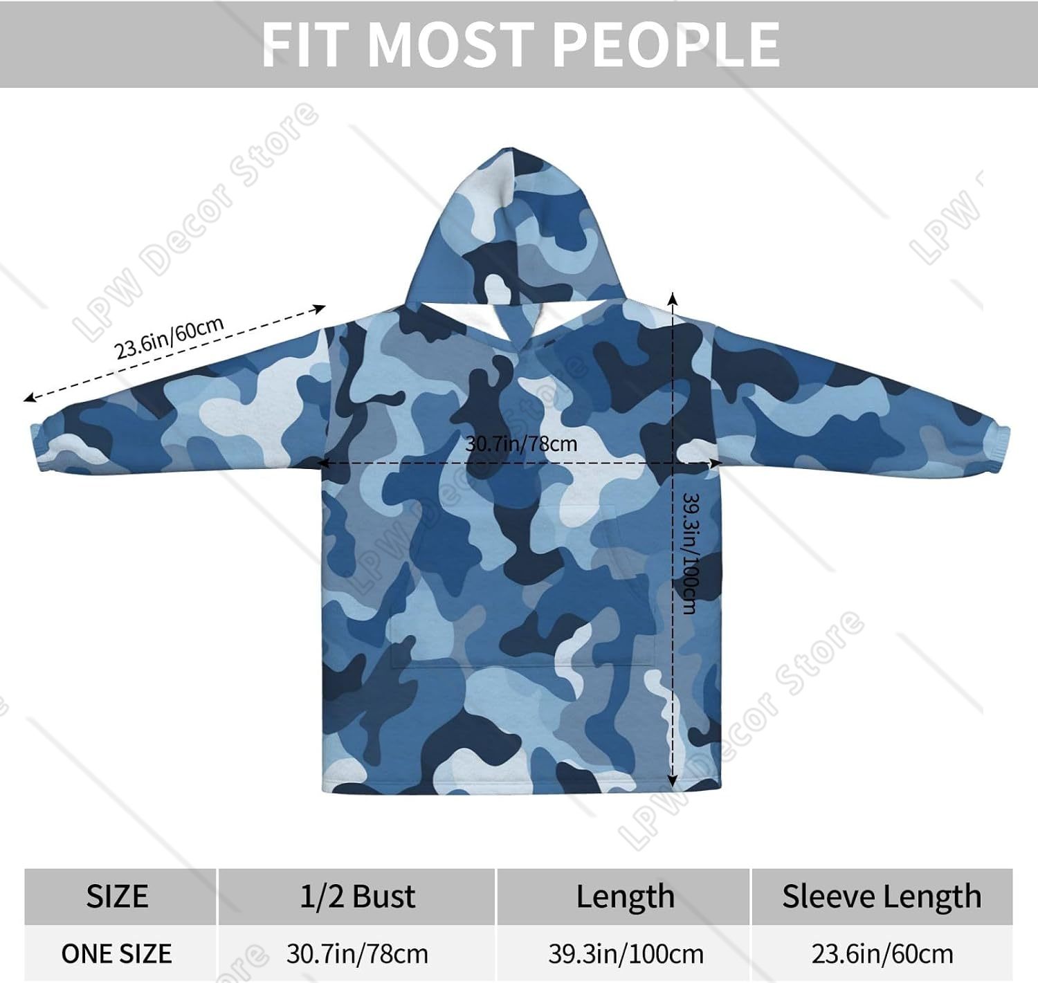 Классический синий камуфляжный – обзор и цена Sherpa Hoodie Fleece