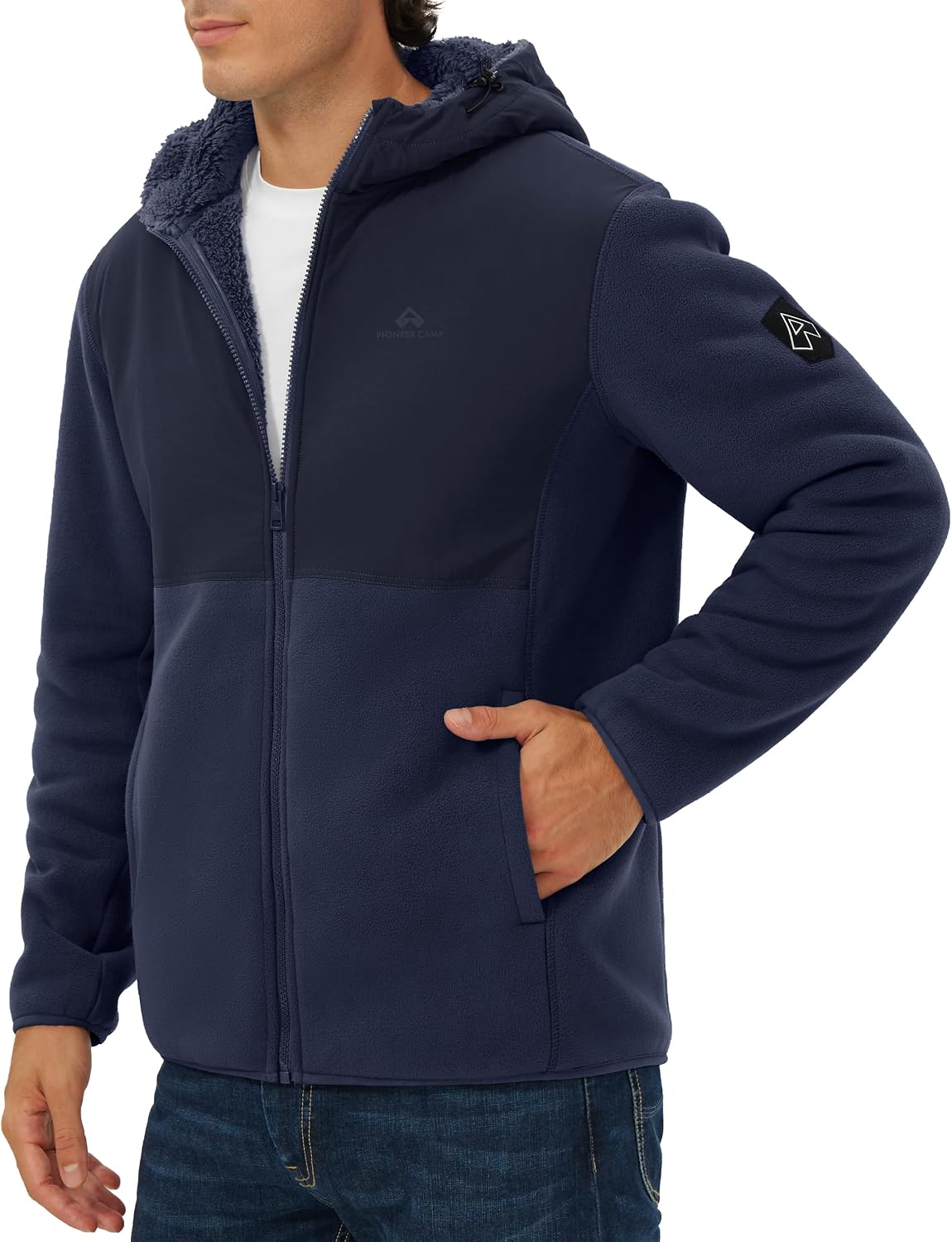 Мужская флисовая куртка Pionee – обзор и цена Sherpa Hoodie Fleece
