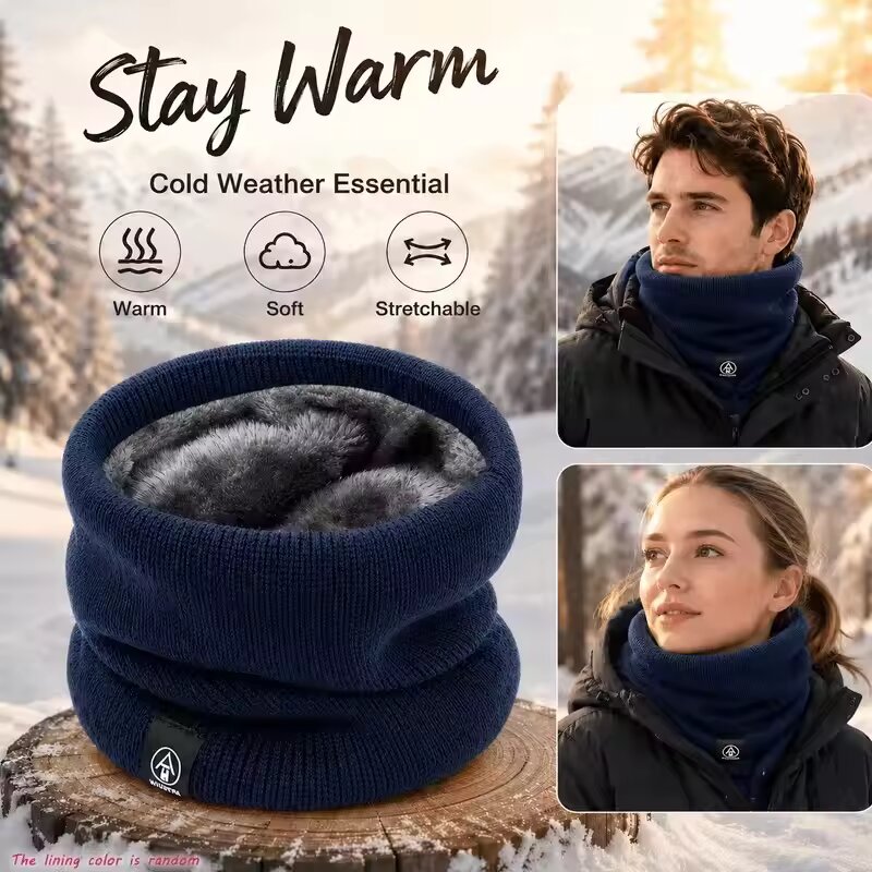 Зимний теплый вязаный шарф-сну – обзор и цена Wool Scarf Men