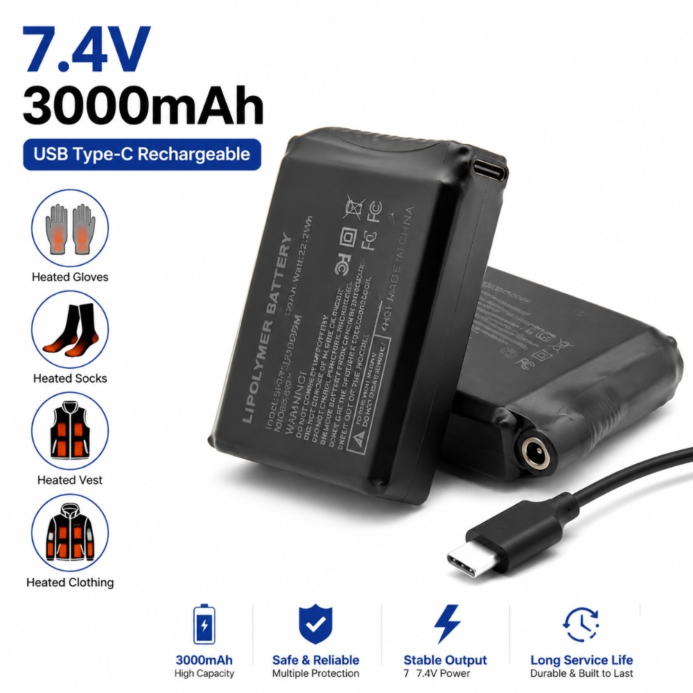 Литиевые аккумуляторы 7.4V 300 – обзор и цена Heated Vest Battery