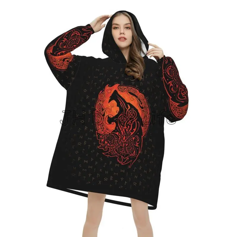 Носимое одеяло с капюшоном Vik – обзор и цена Sherpa Hoodie Fleece